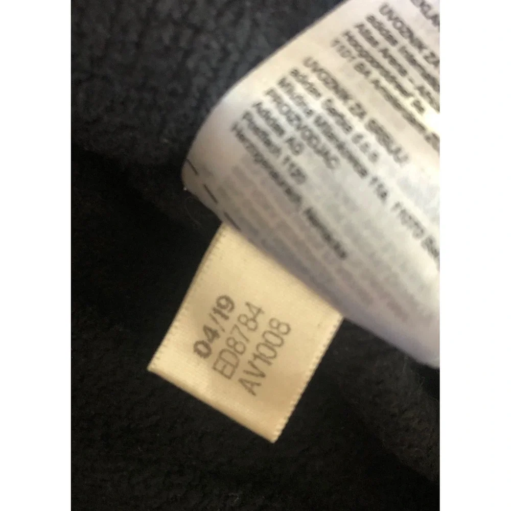 Adidas Trefoil‎ Logo Hoodie Black Pullover Sweatshirt Men's Size Medium